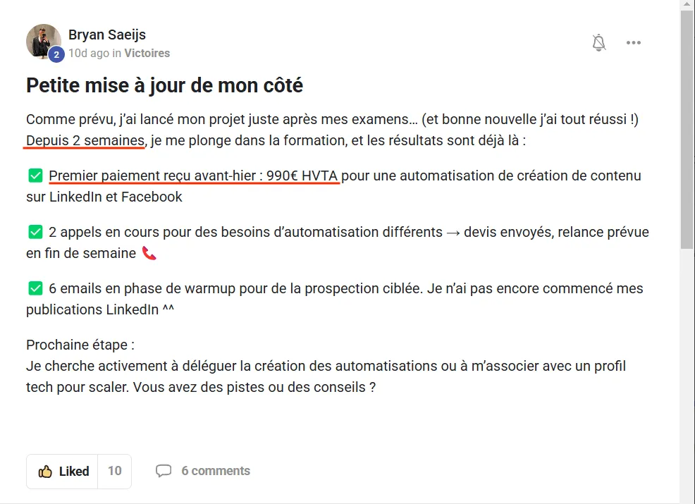Publication de Bryan Saeijs dans l’Écosystème ZénithIA