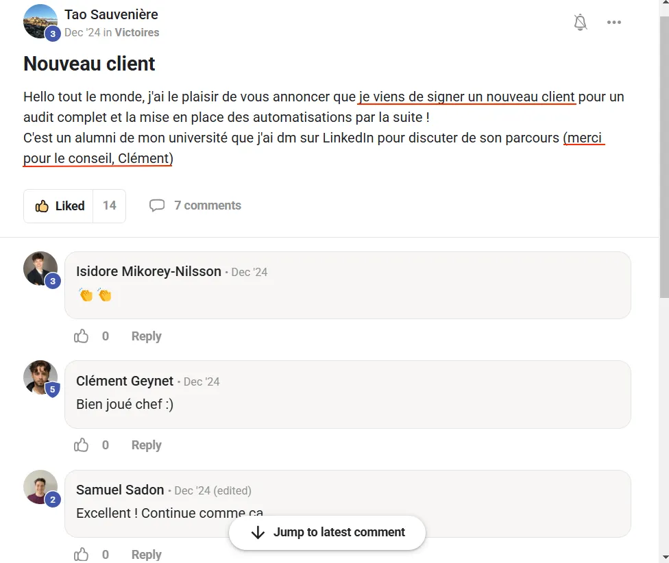 Publication de Tao Sauvenière dans l’Écosystème ZénithIA